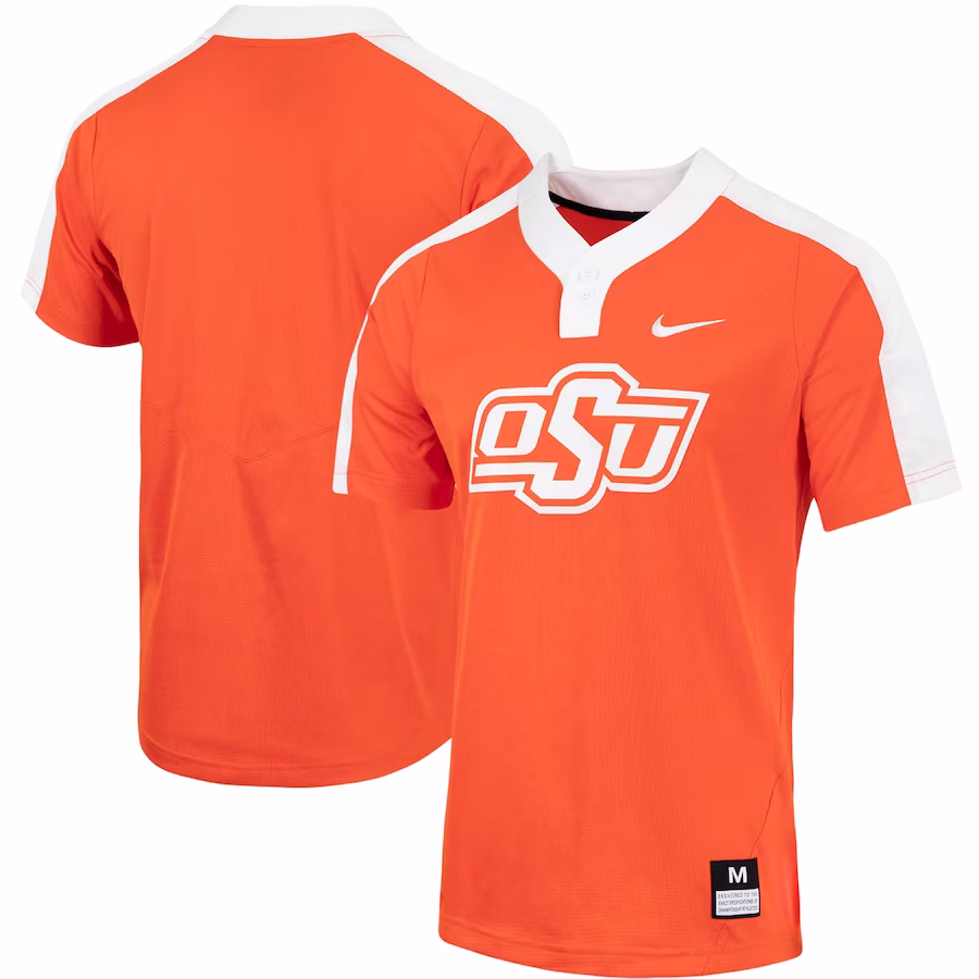 Oklahoma State Cowgirls Nike Replica 2-Button Softball Jersey - Orange - Jersey
