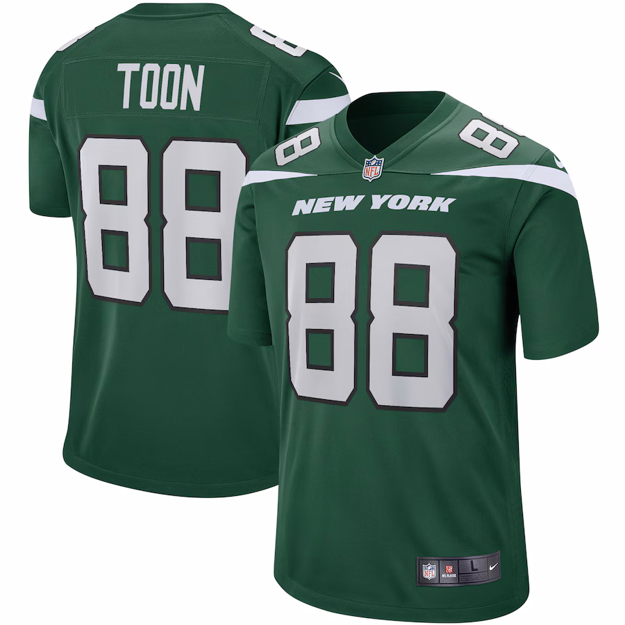 Men's New York Jets Al Toon Nike Gotham Green Game Retired Player Jersey - Jersey