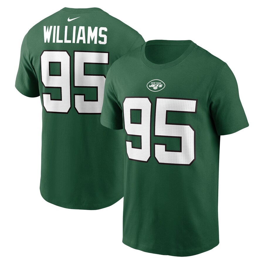 Men's New York Jets Quinnen Williams Nike Green Player Name & Number T-Shirt - Jersey