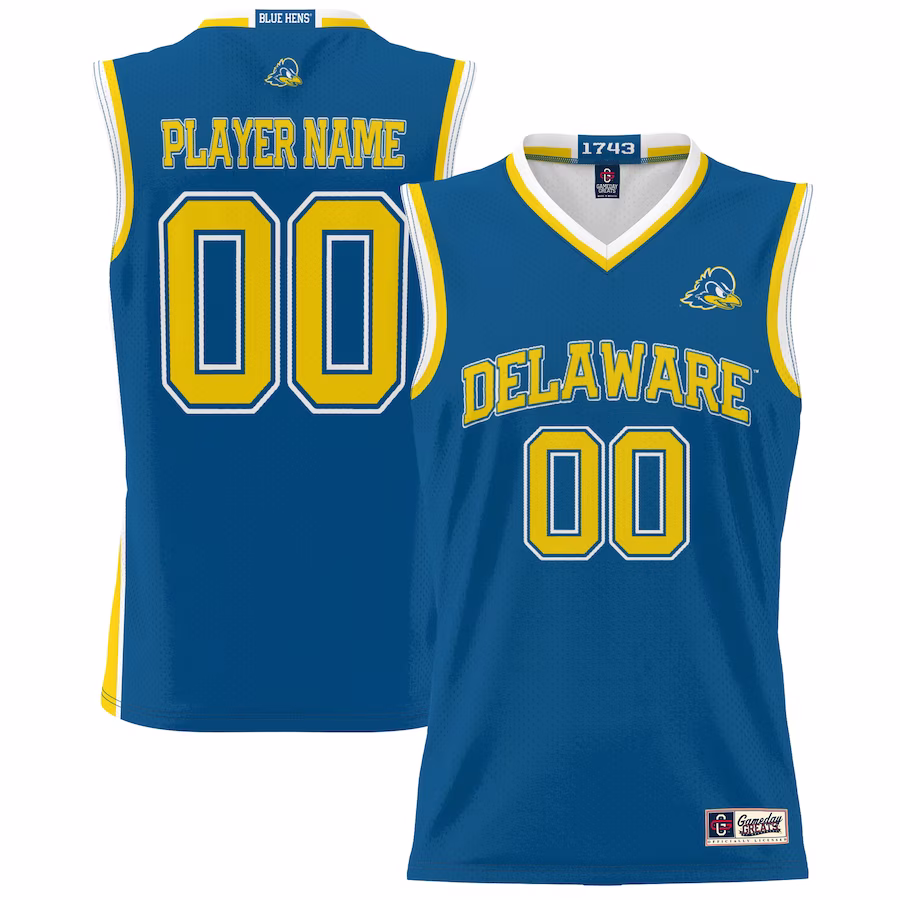 Delaware Fightin' Blue Hens GameDay Greats Unisex NIL Pick-A-Player Lightweight Women's Basketball Jersey - Royal - Jersey