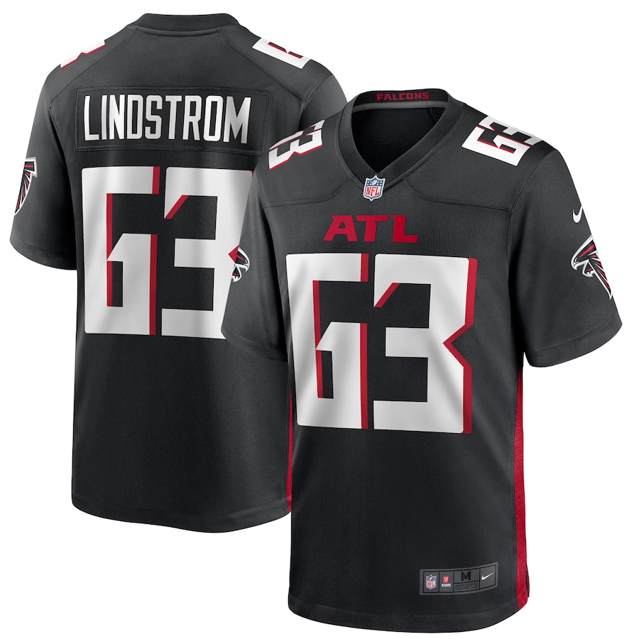 Men's Atlanta Falcons Chris Lindstrom Nike Black Game Jersey - Jersey