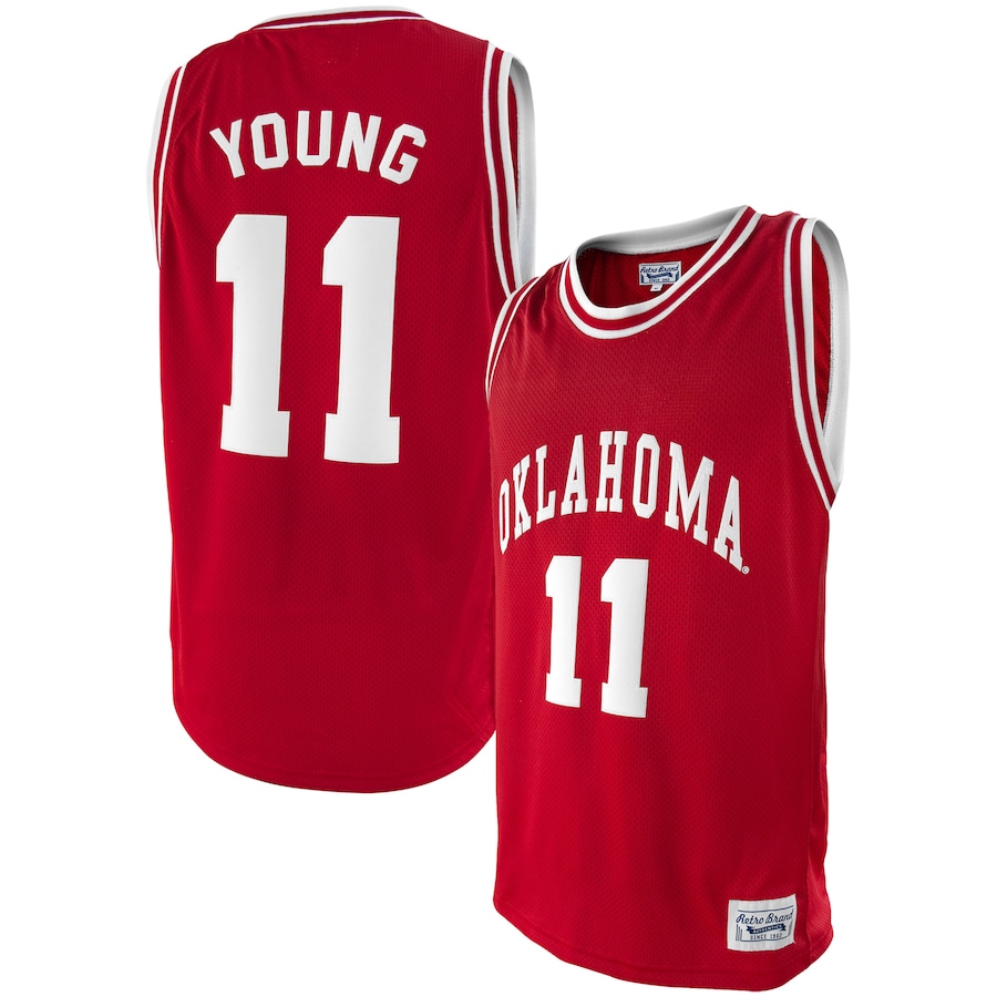 Men's Original Retro Brand Trae Young Crimson Oklahoma Sooners Alumni Basketball Jersey - Jersey