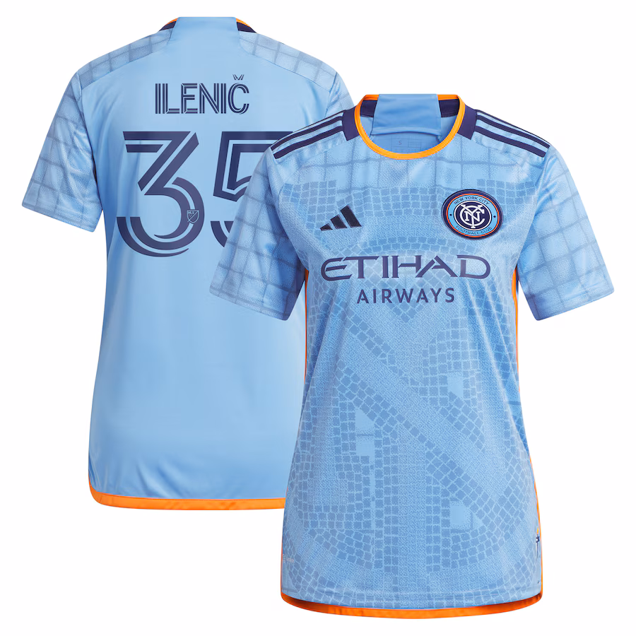 Women's New York City FC Mitja Ilenič adidas Light Blue 2024 The Interboro Kit Replica Player Jersey - Jersey