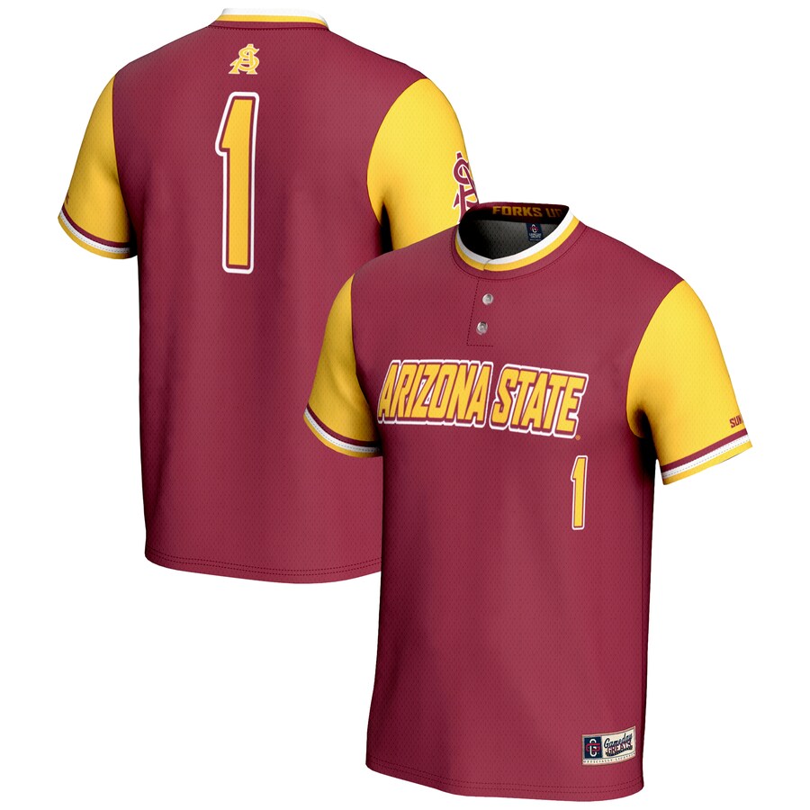 GameDay Greats #1 Maroon Arizona State Sun Devils Lightweight Softball Jersey - Jersey