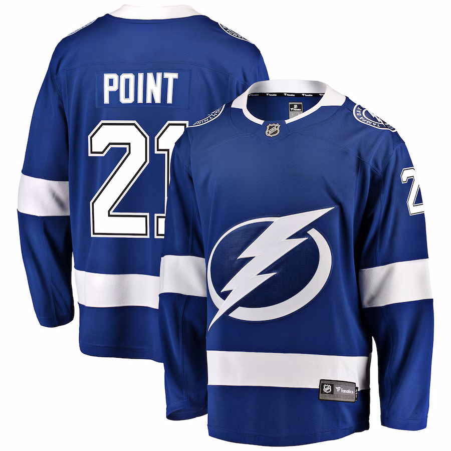 Men's Tampa Bay Lightning Brayden Point Fanatics Blue Home Breakaway Player Jersey - Jersey