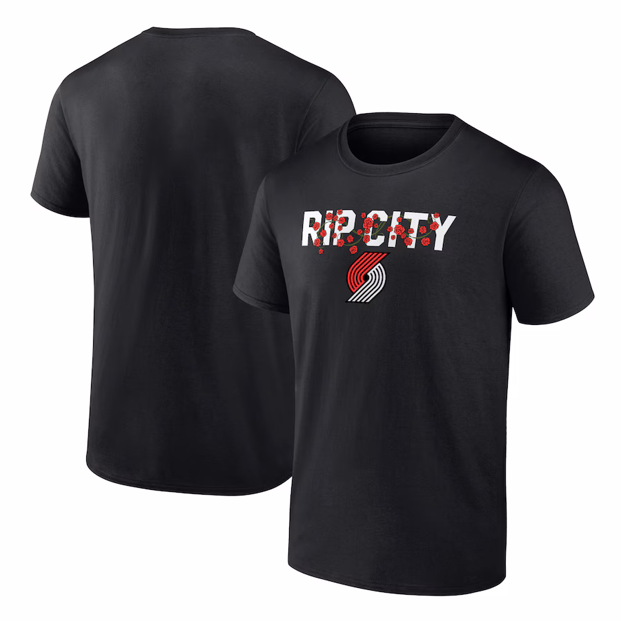 Men's Portland Trail Blazers Black Tip-Off T-Shirt - Jersey