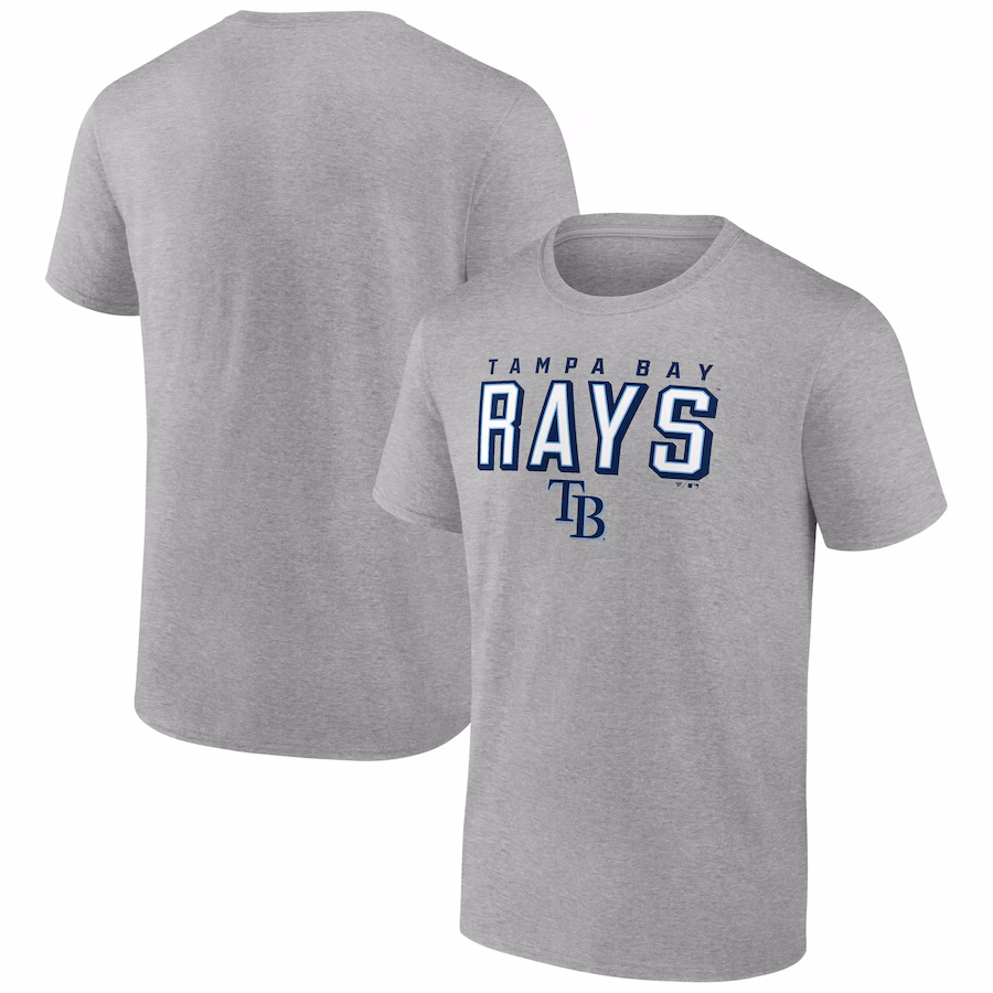 Men's Tampa Bay Rays Fanatics Gray Team T-Shirt - Jersey