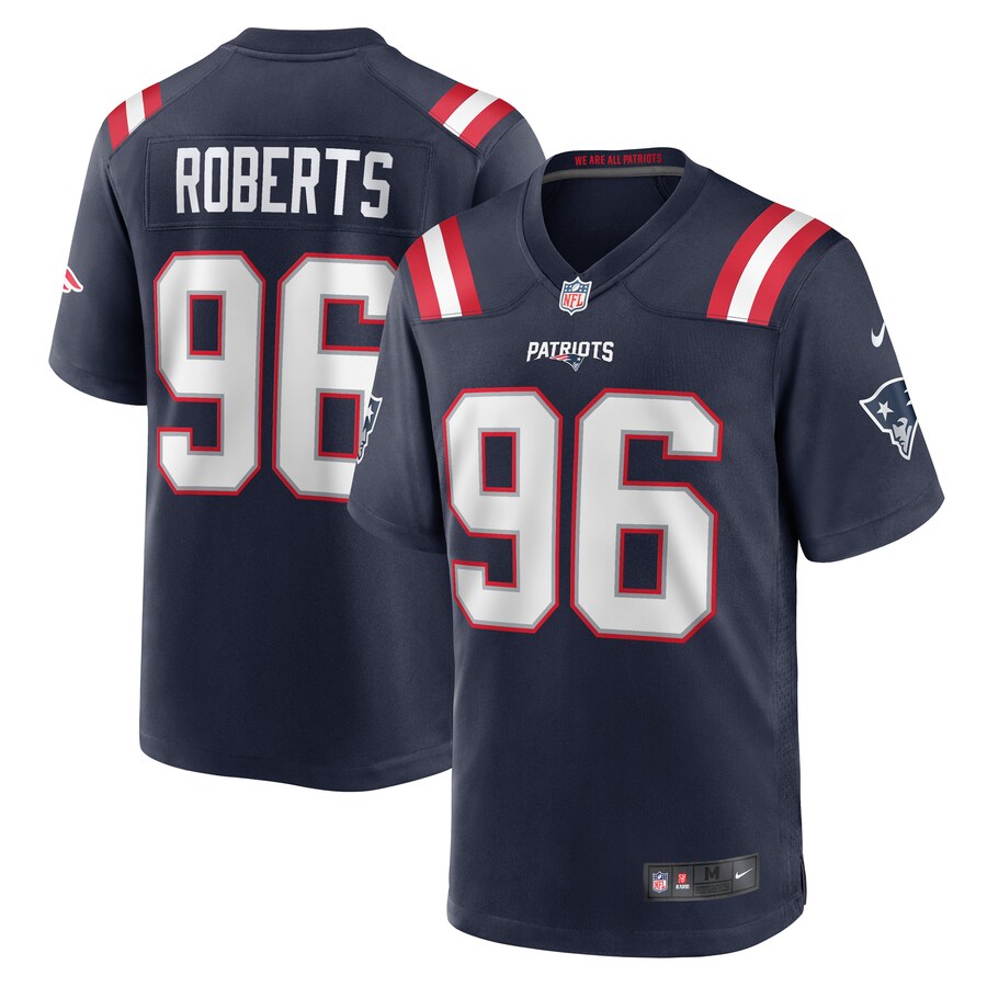 Men's New England Patriots Sam Roberts Nike Navy Game Player Jersey - Jersey