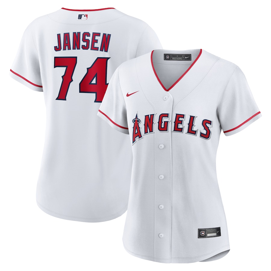 Women's Los Angeles Angels Kenley Jansen Nike White Home Replica Jersey - Jersey
