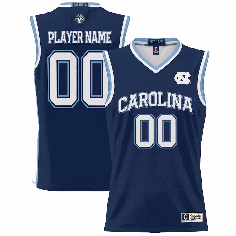 North Carolina Tar Heels GameDay Greats Unisex NIL Pick-A-Player Lightweight Women's Basketball Jersey - Navy - Jersey
