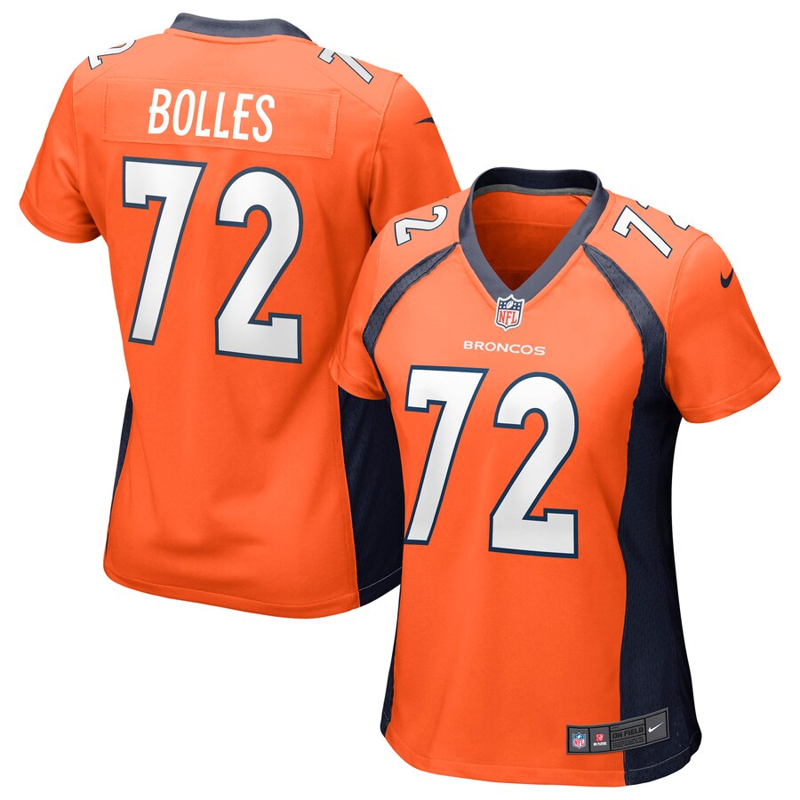 Women's Denver Broncos Garett Bolles Nike Orange Game Jersey - Jersey