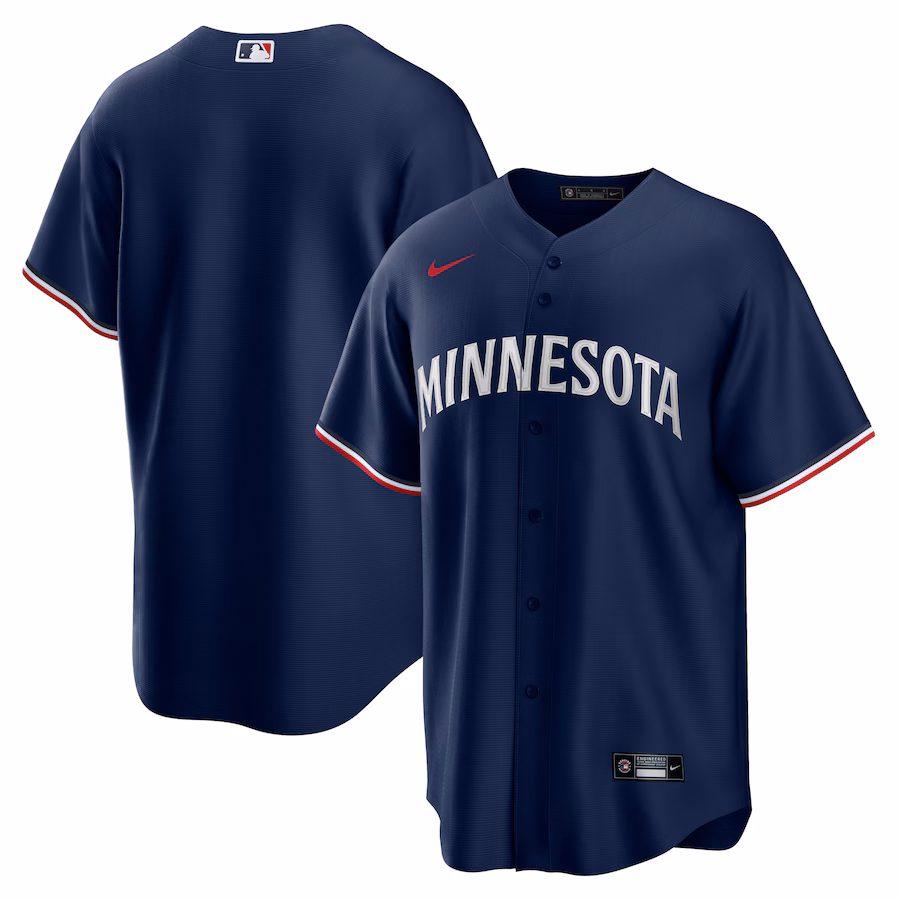Men's Minnesota Twins Nike Navy Alternate Replica Team Logo Jersey - Jersey