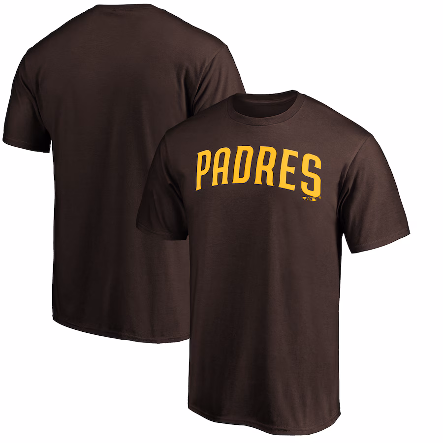 Men's San Diego Padres Brown Official Wordmark T-Shirt - Jersey