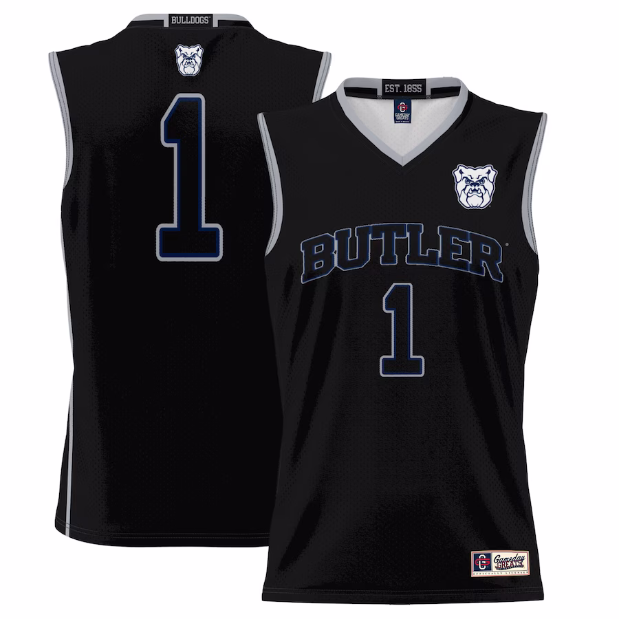 #1 Butler Bulldogs GameDay Greats Youth Lightweight Basketball Jersey - Black - Jersey