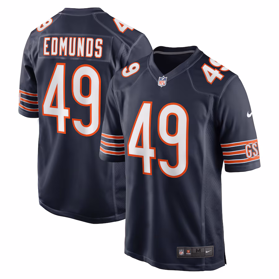 Men's Chicago Bears Tremaine Edmunds Nike Navy Game Player Jersey - Jersey