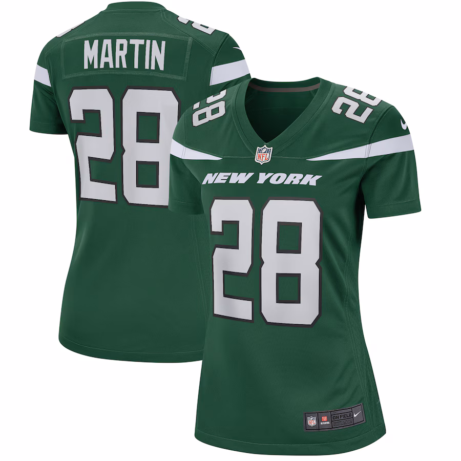 Women's New York Jets Curtis Martin Nike Gotham Green Game Retired Player Jersey - Jersey