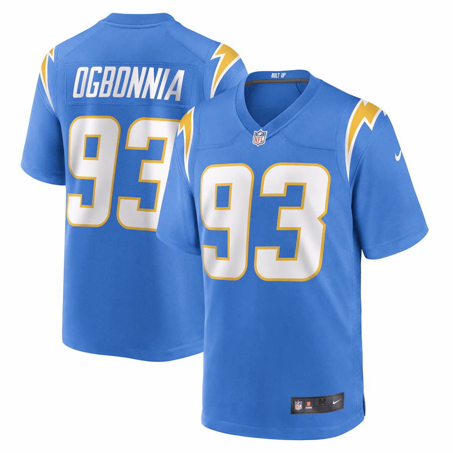 Men's Los Angeles Chargers Otito Ogbonnia Nike Powder Blue Game Player Jersey - Jersey