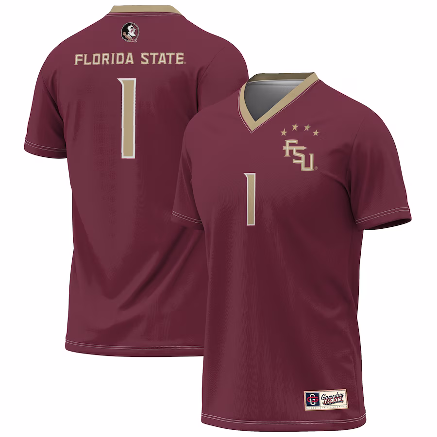 Florida State Seminoles GameDay Greats Youth 2023 NCAA Women's Soccer National Champions Four-Star Fashion Jersey – Garnet - Jersey