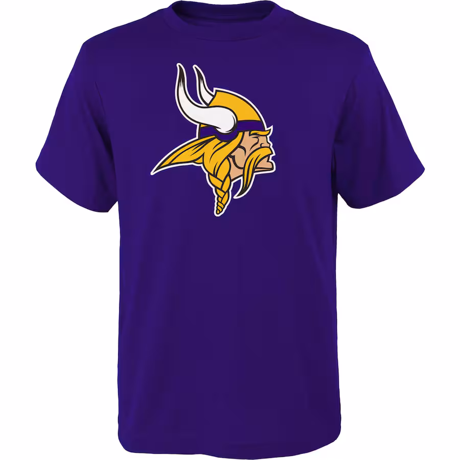 Youth Minnesota Vikings Purple Primary Logo T-Shirt - Jersey