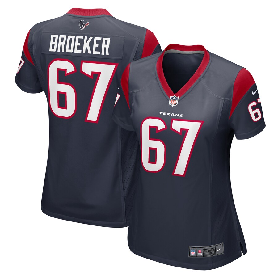 Women's Houston Texans Nick Broeker Nike  Navy Team Game Jersey - Jersey