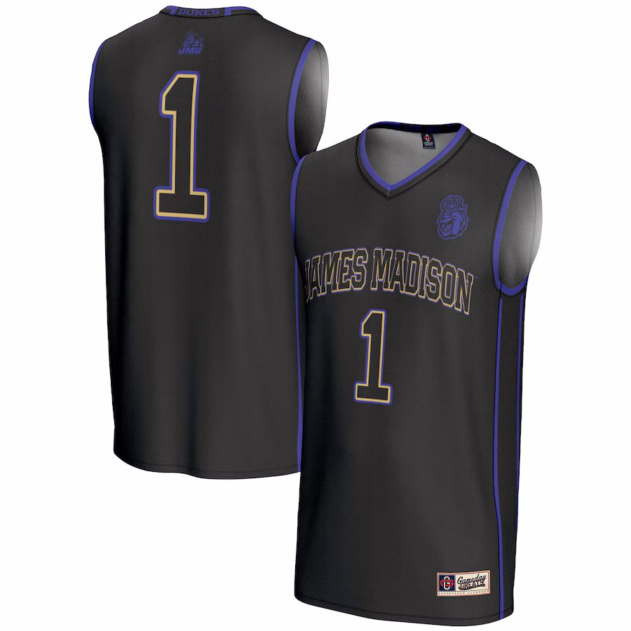 Male GameDay Greats #1  Black James Madison Dukes  Lightweight Basketball Jersey - Jersey