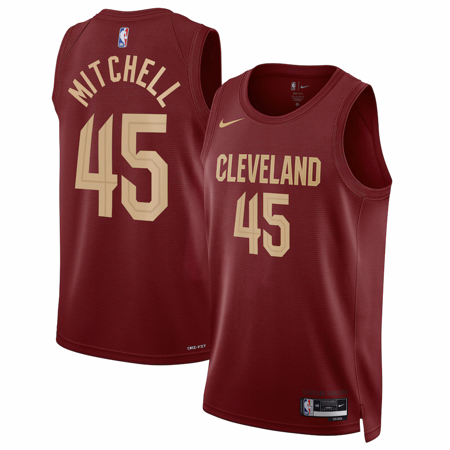 Unisex Cleveland Cavaliers Donovan Mitchell Nike Wine Swingman Jersey - Icon Edition - Jersey