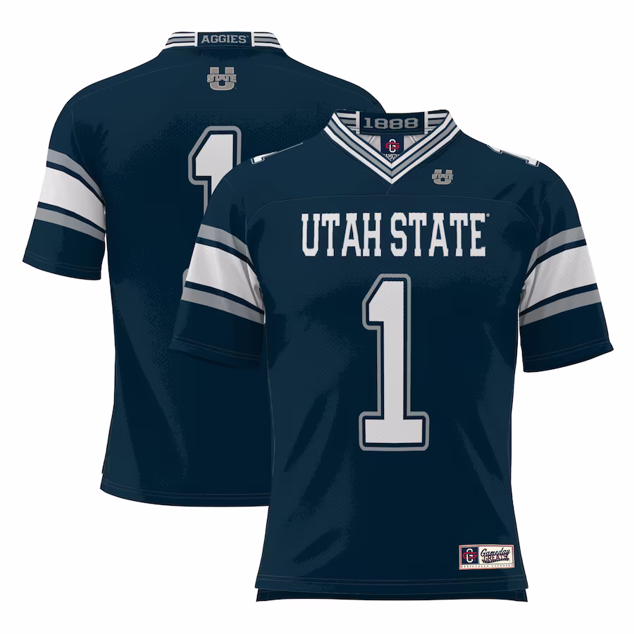 #1 Utah State Aggies GameDay Greats Youth Football Jersey - Navy - Jersey