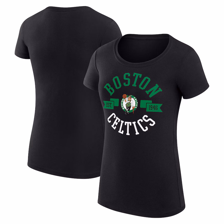 Women's Boston Celtics G-III 4Her by Carl Banks Black Large City Logo Fitted T-Shirt - Jersey
