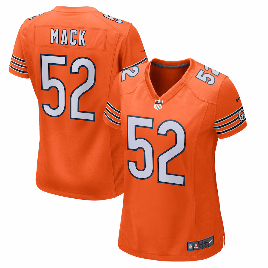 Women's Chicago Bears Khalil Mack Nike Orange Game Jersey - Jersey