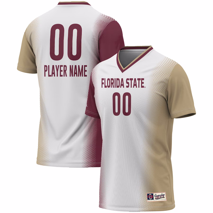 Florida State Seminoles GameDay Greats Unisex NIL Pick-A-Player Lightweight Women's Soccer Jersey - White - Jersey