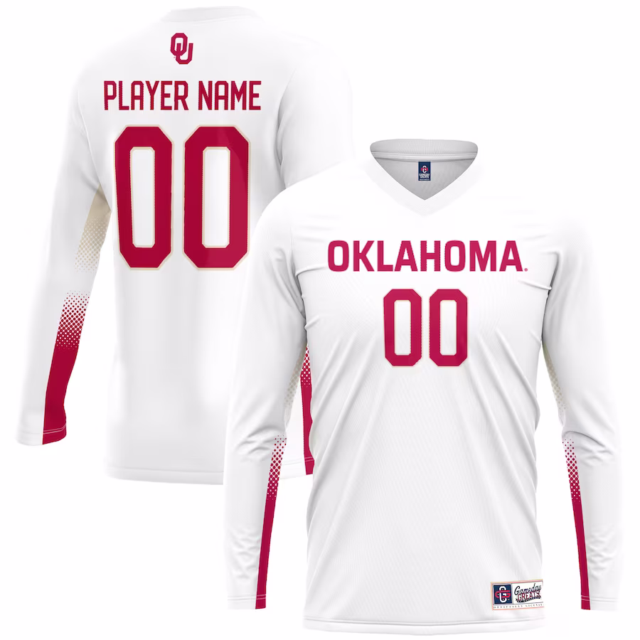 Oklahoma Sooners GameDay Greats Unisex Adult NIL Lightweight Volleyball Jersey - White - Jersey