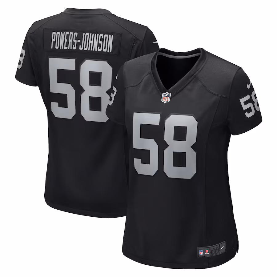 Women's Las Vegas Raiders Jackson Powers-Johnson Nike Black Game Jersey - Jersey