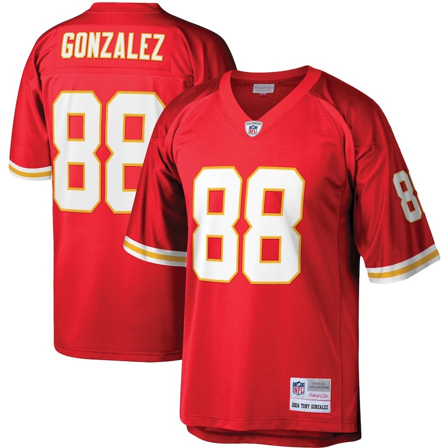 Men's Kansas City Chiefs Tony Gonzalez Mitchell & Ness Red Legacy Replica Jersey - Jersey