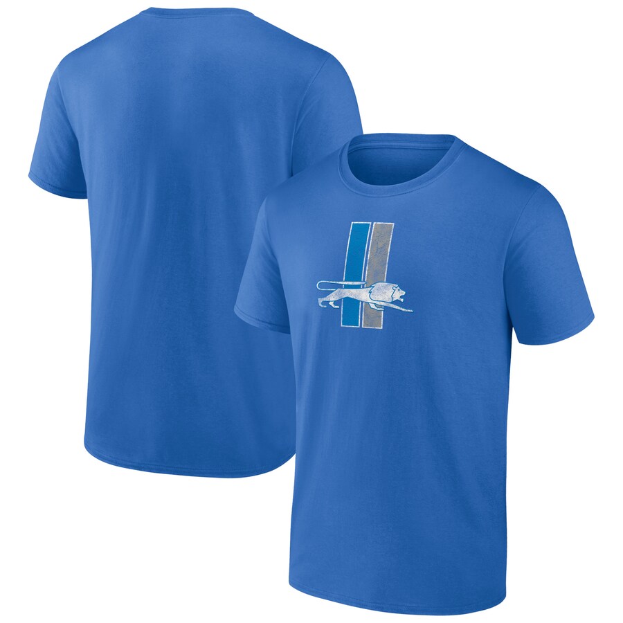 Men's Detroit Lions  Blue Throwback T-Shirt - Jersey