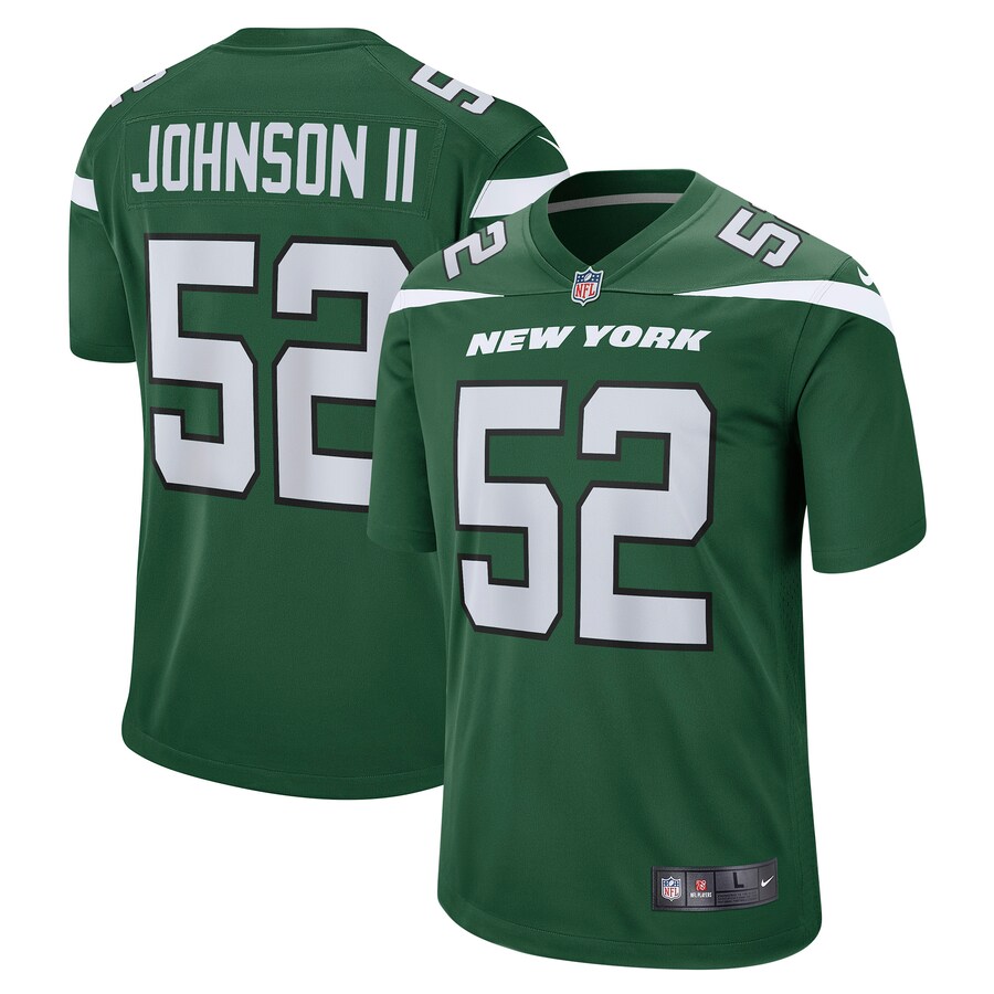 Men's New York Jets Jermaine Johnson II Nike Green Player Game Jersey - Jersey