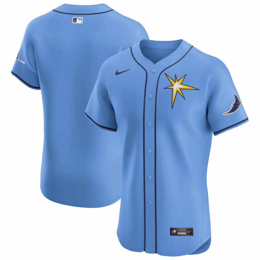 Men's Tampa Bay Rays Nike Light Blue Alternate Vapor Premier Elite Patch Jersey - Jersey