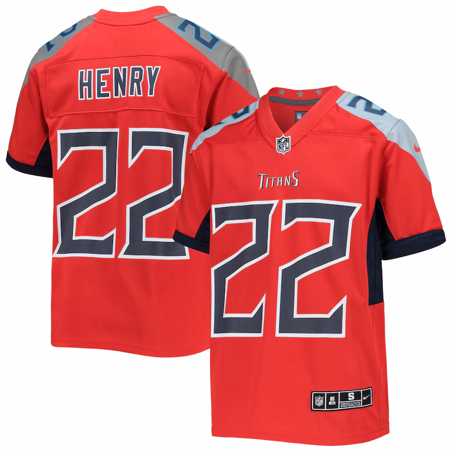 Youth Tennessee Titans Derrick Henry Nike Red Inverted Team Game Jersey - Jersey