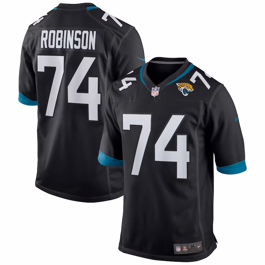 Men's Jacksonville Jaguars Cam Robinson Nike Black Game Jersey - Jersey