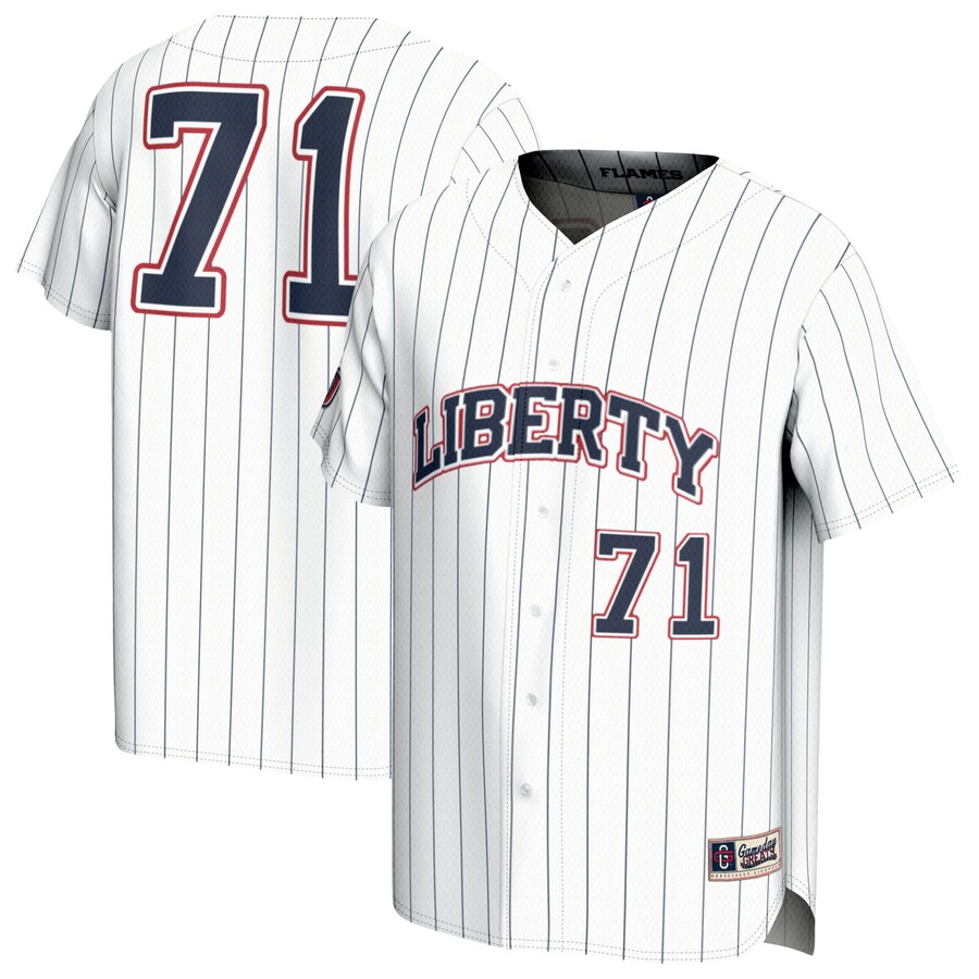 Adult GameDay Greats #71 White Liberty Flames Lightweight Collegiate Baseball Fashion Jersey - Jersey