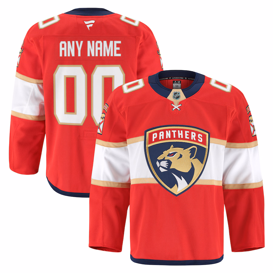 Men's Florida Panthers Fanatics Red Home Authentic Pro Custom Jersey - Jersey