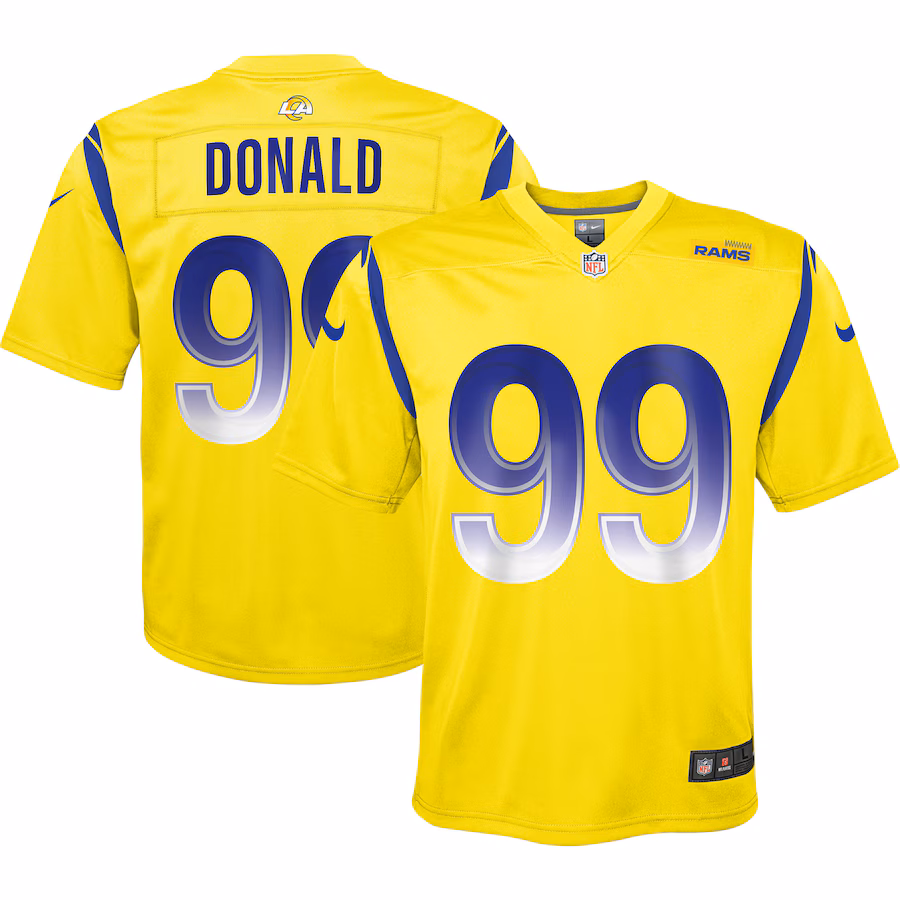 Youth Los Angeles Rams Aaron Donald Nike Gold Inverted Game Jersey - Jersey