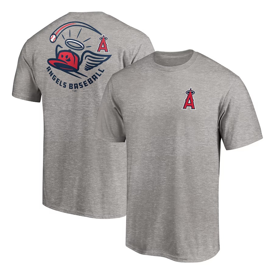 Men's Los Angeles Angels Heather Gray Cappy T-Shirt - Jersey