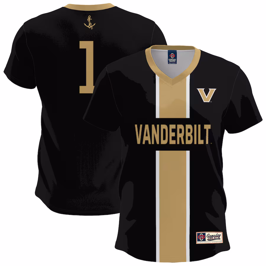 Youth GameDay Greats  Black Vanderbilt Commodores Lightweight Soccer Fashion Jersey - Jersey
