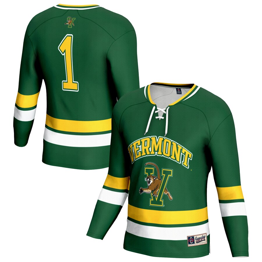 Youth  Green Vermont Catamounts Lightweight Women's Hockey Team Fashion Jersey - Jersey
