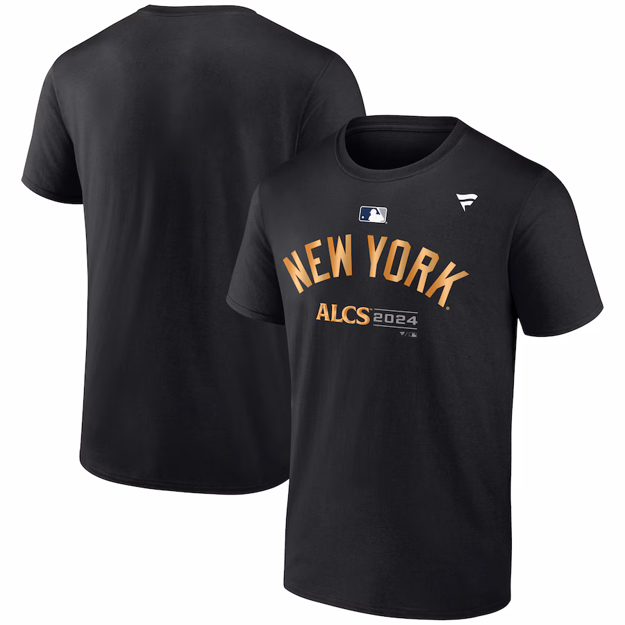 Men's New York Yankees Fanatics Black 2024 American League Division Series Champions Locker Room T-Shirt - Jersey