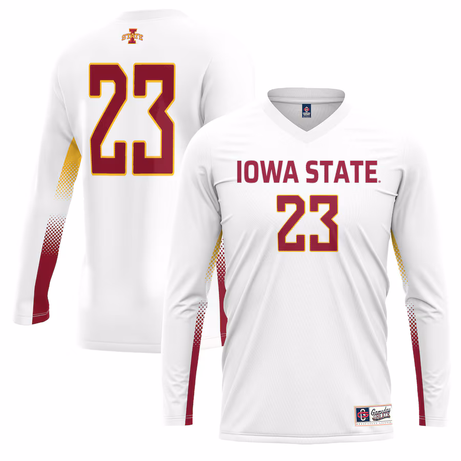 #23 Iowa State Cyclones GameDay Greats Youth Lightweight Women's Volleyball Jersey - White - Jersey