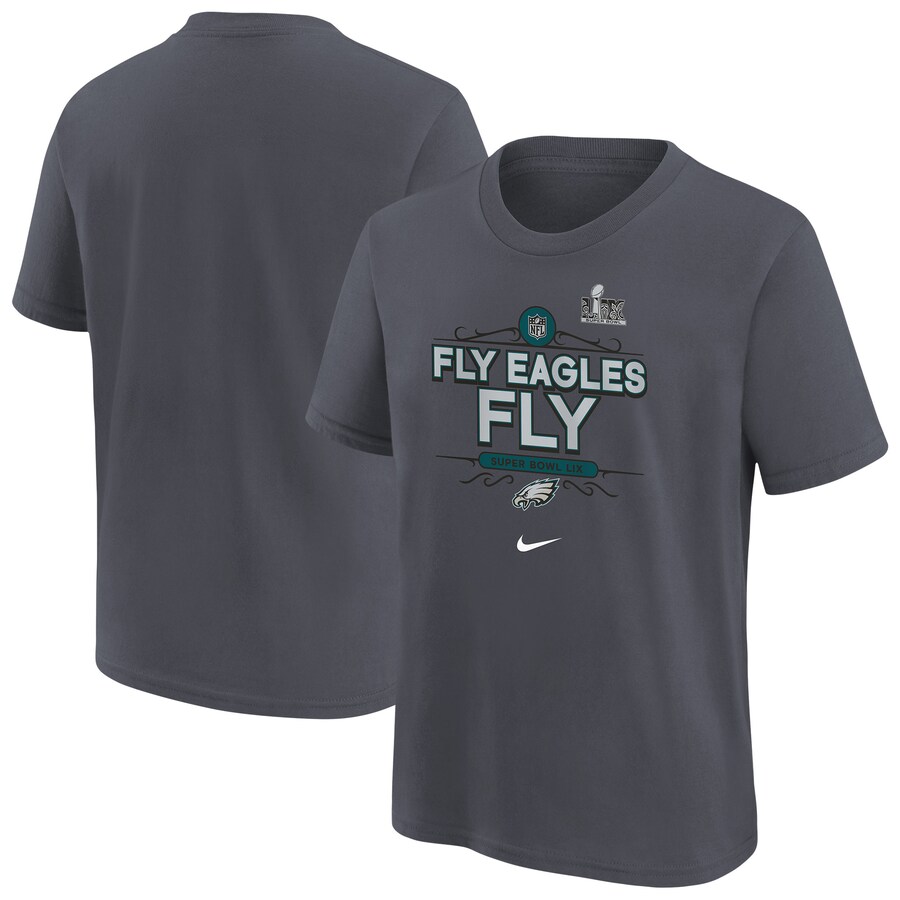 Youth Philadelphia Eagles Nike Anthracite Super Bowl LIX Local T-Shirt - Jersey