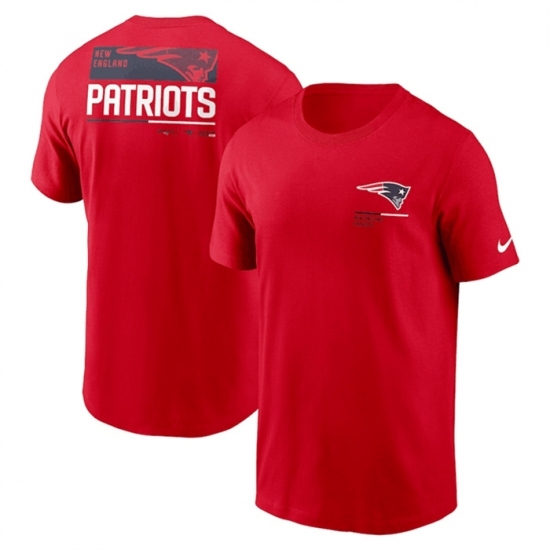 Men's New England Patriots Red Team Incline T Shirt - Jersey