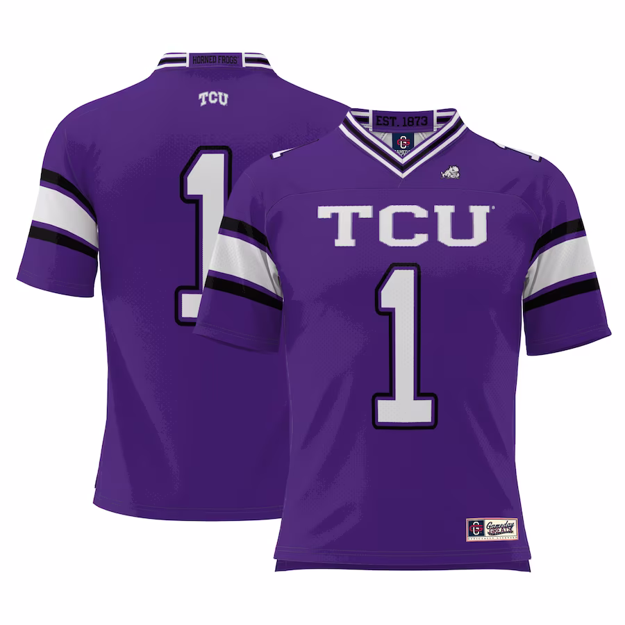 #1 TCU Horned Frogs GameDay Greats Youth Endzone Football Jersey - Purple - Jersey