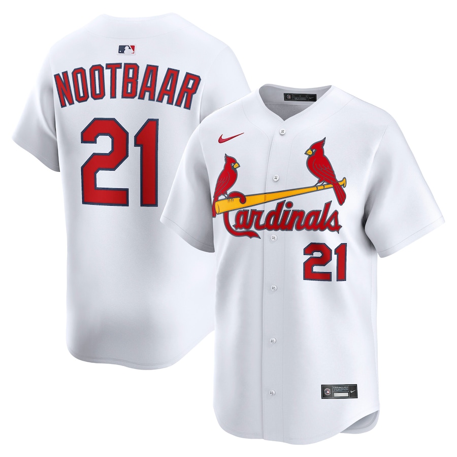 Men's St. Louis Cardinals Lars Nootbaar Nike White Alternate Limited Player Jersey - Jersey